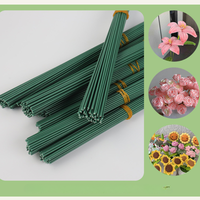 Großhandel Blumen stiele Draht 50cm Braun Blumen stiele Grün Weiß Papier Eingewickelt Draht Kuchen Dekoration Fondant Werkzeuge