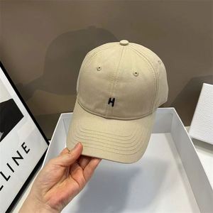 Korean Star Soft Top <b>Baseball</b> <b>Cap</b> for Women's Fashion and Men's Sunscreen H Letter Embroidery Small Face Hat - Product Image 4