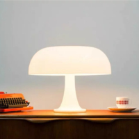 Lampe de chevet rétro rechargeable par USB, lampe de table LED en forme de champignon