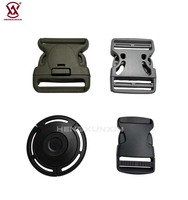 Sabuk Web nilon 38mm, gesper mudah diatur Logo kustom gesper lepas samping cepat dengan Pom untuk keamanan Aksesori ransel tahan air