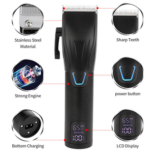 Máquina de Afeitar Profesional con Pantalla LCD para Hombre, Set de 2 Piezas de Recortadora de Pelo Inalámbrica para Barbería - Product Image 2