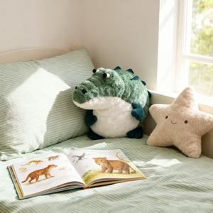 Nuovo arrivo divertente coccodrillo arrabbiato pesce palla peluche Super carino paffuto cuscino per bambini PP cotone regalo di compleanno - Product Image 5