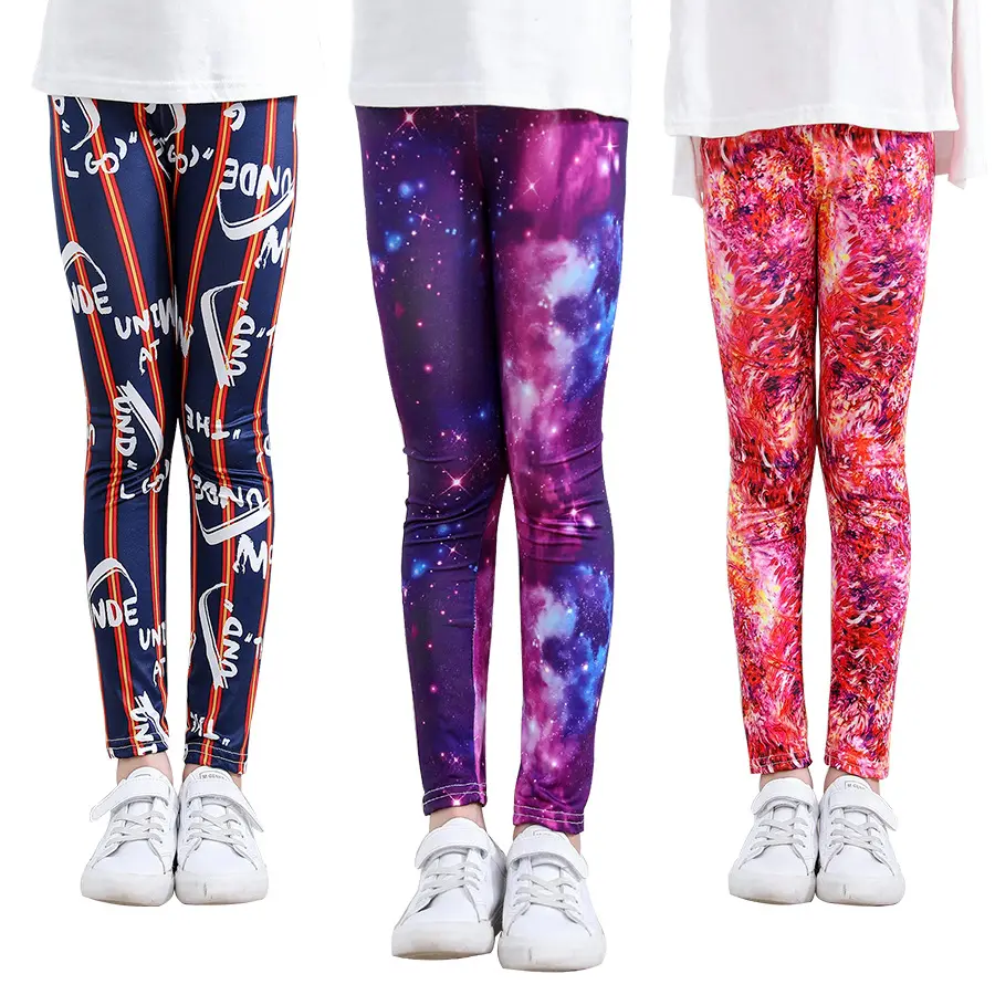 Skinny Slim Girls Leggings Kinder Mädchen Kleidung Blumen druck Elastische Hose Kinder Leggings für Mädchen Casual Wear