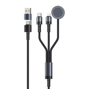 Cavo di Ricarica Multiplo 3 in 1 in Lega di Alluminio Intrecciato di Alta Qualità per <span class=keywords><strong>Apple</strong></span> <span class=keywords><strong>iPhone</strong></span> 17 16 15 14 13, Smartwatch e iPad - Product Image 6