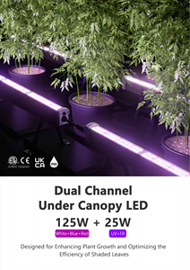 Đèn trồng cây <span class=keywords><strong>LED</strong></span> quang phổ đầy đủ dưới tán cây 125W+25W <span class=keywords><strong>LED</strong></span> Lm301h, quang phổ bổ sung UV, điều chỉnh được - Product Image 5