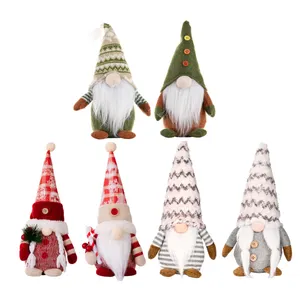 HB-988 Mới Nhất Đáng Yêu Màu Xanh Lá Cây Gnome Búp Bê Cây Giáng Sinh Mặt Dây Treo Đồ Trang Trí Cho Năm Mới Xmas Trang Trí Nội Thất