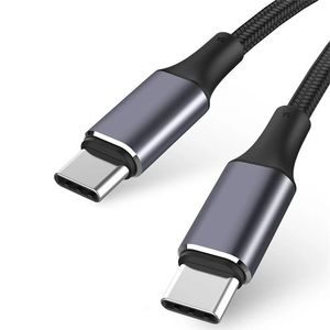 Premium 65W Type <b>c</b> Cable Nylon Braided PD USB <b>C</b> to <b>C</b> Fast <b>Charging</b> Data Cable - Product Image 2