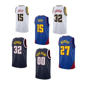 Wholesale High Quality Men's <strong>Denver</strong> #15 <strong>Jokic</strong> #27 MURRAY Basketball Embroidered Jerseys Custom Jerseys with logo - Product Image 1