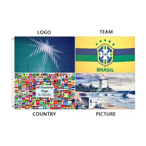 100% poliéster digital impresso 3x5 ft bandeira personalizada banners para eventos ao ar livre promoção esportiva