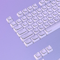 Jelly Keycaps-Crystal Cute purple Keycaps 136Keys OEM Profile for 61/68/84/87/98/100 Cherry Gateron MX Mechanical