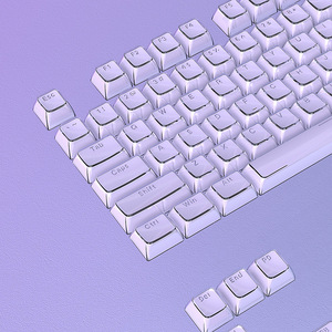Keycaps en gelée - Keycaps mignons en cristal violet 136 touches Profil OEM pour 61/68/84/87/98/100 <span class=keywords><strong>Cherry</strong></span> <span class=keywords><strong>Gateron</strong></span> <span class=keywords><strong>MX</strong></span> Mécanique - Product Image 2