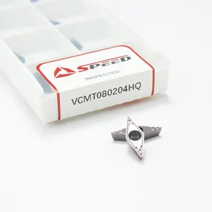 China Fabricante VCMT080204 VCMT110302/04 VCMT160402 VCMT160408 Cortadores de ferramentas de corte CNC ferramenta de torneamento inserções de carboneto de tungstênio
