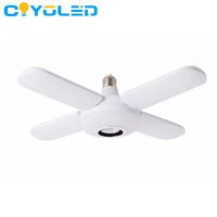 COYOLED pliable intelligent LED télécommande haut-parleur musique ampoule quatre feuilles Audio musique ampoule lumière