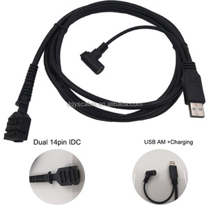 USB để dc5.52.1 nữ + IDC 14.2 28pin 12V áp dụng cho verifone vx820 đôi 14pin IDC POS cáp 2m - Product Image 4