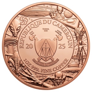 Moneda Conmemorativa Personalizada de Cobre .999 con Diseño de OVNI de 1oz - Product Image 6