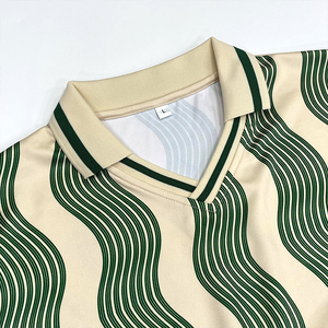 Camiseta de fútbol OEM personalizada de alta calidad bordado Retro clásico Polo diseño camiseta de fútbol - Product Image 5