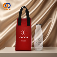 Botol Jus Kaca Transparan 150ml 250ml 500ml 1L dengan Tutup Logam, Botol Susu Kaca, Botol Minuman, Cetak Sesuai Pesanan