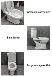 Bán buôn tầng thường vụ <span class=keywords><strong>commode</strong></span> hai miếng gốm sứ vệ sinh Suite WC rửa tay bệ lưu vực bồn rửa phòng tắm nhà vệ sinh thiết lập - Product Image 6