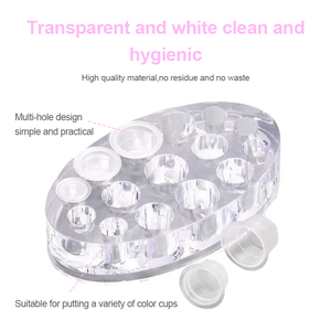 Tattoo Ink Cup <b>Holder</b> Silicone Pigment Stand Tray for PMU Microblading Permanent <b>Makeup</b> Workstation Professional Studio Use - Product Image 3