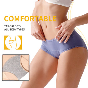 Culottes menstruelles OEM pour femmes et adolescentes en bambou biologique, 4 couches, anti-fuites, respirantes et lavables - Product Image 5