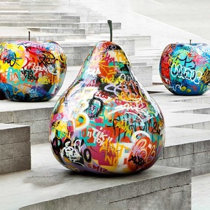 Énorme <span class=keywords><strong>Graffiti</strong></span> art fruit statue poire pomme banane sculptures galerie d'art jardin parc plaza décoration extérieure - Product Image 3