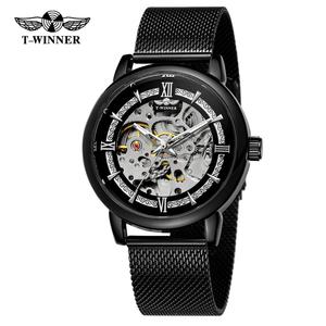 <span class=keywords><strong>Montre</strong></span> automatique de luxe Forsining, cadeau idéal, bracelet en acier inoxydable, <span class=keywords><strong>montre</strong></span>-bracelet mécanique squelette pour homme - Product Image 4