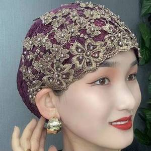 Nuevo gorro ajustable estampado a la moda para mujer, pañuelo musulmán, gorro para quimioterapia, gorro étnico floral - Product Image 4