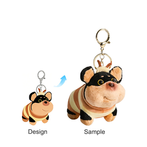 Portachiavi Personalizzato in Peluche con Logo Aziendale, Materiale in Cotone, Vendita all'Ingrosso, Design Mini Animale Carino - Product Image 1