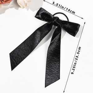 ชุดโบว์ติดผม SASA Festive - สีเงินประกาย, สีชมพูอ่อน และสีดำคลาสสิก ผ้าซาตินแบบรัดผม คลิปหนีบผมแบบสั่งทำพิเศษ - Product Image 3
