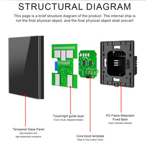 Ledeast DS-1014 86*86 Fan Thông Minh Tường Glass Cảm Ứng Bảng Điều Chỉnh Chuyển Đổi Với Tuya Ứng Dụng Điều Khiển Bằng Giọng Nói Điều Khiển Làm Việc Với Google Nhà Alexa - Product Image 4