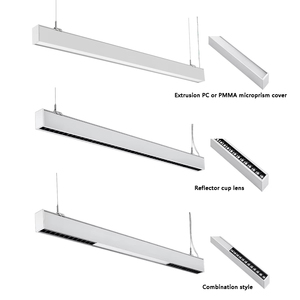 Luminaire linéaire LED 1200*22*80mm 32W, éclairage combiné <span class=keywords><strong>spot</strong></span> et flood, entièrement en aluminium, <span class=keywords><strong>suspendu</strong></span>, pour bureau. - Product Image 5