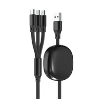 Câble USB rétractable 3 en 1 100W 6A, charge rapide, multifonction, type C, micro-chargeur, cordon pour iPhone, Huawei, utilisation en voiture