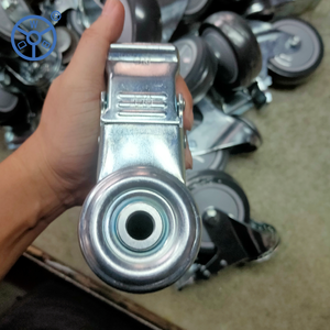 Ruedas de carro de bloqueo giratorio, ruedas de cama de plástico, Tpr, WBD, núcleo gris, 3-<span class=keywords><strong>5</strong></span> pulgadas, 3/4/<span class=keywords><strong>5</strong></span> pulgadas - Product Image 2