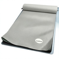 Tissu en nylon imperméable 3000MM 10D*10D 510T 30GSM à grille de 0,15 cm, enduit PU d'un côté et silicone de l'autre, pour abri de pluie