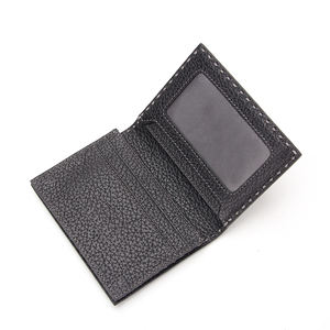 Porte-cartes d'<span class=keywords><strong>identité</strong></span> pliable unisexe, portefeuille mince avec fenêtre d'<span class=keywords><strong>identité</strong></span> blocage RFID, porte-cartes de petite taille - Product Image 4