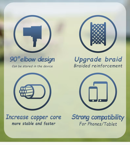 ไนลอนถักเปีย USB C-C OTG สายเคเบิลข้อมูลโดรนควบคุมระยะไกลสำหรับ <span class=keywords><strong>DJI</strong></span> Mavic Min <span class=keywords><strong>SE</strong></span> Mavic <span class=keywords><strong>2</strong></span> Pro zum/ แท็บเล็ตและโทรศัพท์ - Product Image 6