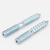 Vis autotaraudeuse sans tête en acier au carbone zingué bleu et blanc, à double extrémité Torx, pour fixation de rampe d'escalier hexagonale interne