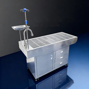 โต๊ะผ่าตัดสัตว์ปรับระดับได้ ทำจากสแตนเลส พร้อมอ่างล้างมือและตู้เก็บของ สำหรับคลินิกสัตว์เลี้ยงและโรงพ<span class=keywords><strong>ยา</strong></span>บาลสัตว์ |   ผู้ผลิต ผู้จัดจำหน่าย - Product Image 1