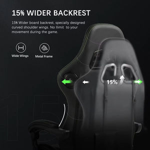 Chaise pivotante de bureau Silla Gamer Masaje Xion entièrement noire avec logo personnalisé - Product Image 3