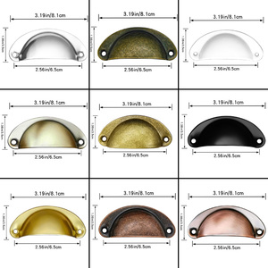 Phong cách cổ điển nửa vòng tròn sắt đồ nội thất kéo nửa mặt trăng ngăn kéo và cửa nhà bếp xử lý - Product Image 6