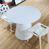 Benutzer definierte Marmor Cafe Tisch Marmor runden Esstisch Set Luxus runden Esstisch