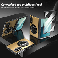 Funda Magnética con Anillo de Soporte y Protección de Bisagra para Samsung Galaxy Z Fold 8, Cubierta Exterior de Vidrio Antigolpes