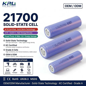 Batterie Li-ion rechargeable certifiée KRL KC CE 3.7V 21700 4000mAh avec protection PCB, 500 cycles, -20-+60, 60g, pour sonnette IoT - Product Image 1