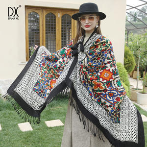 أكبر حجم امرأة طويلة الشتاء المتضخم وشاح البشمينا الصوف الشالات الصانع - Product Image 2