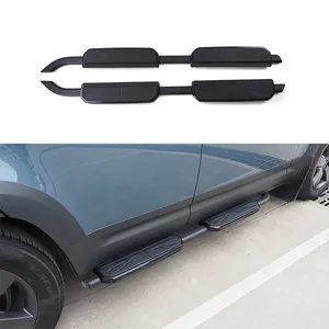 Auto Accessoires Zwart Vaste Step Side Pedaal Treeplank Voetstap Bar Voor Land Rover Defender L663 W/Nationale Logo