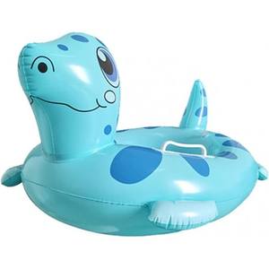 Flotador de natación para niños de verano con asa y asiento, para actividades entre padres e hijos, diseño de dinosaurio realista de dibujos animados en colores vibrantes, salvavidas de PVC para bebés, en stock. - Product Image 1
