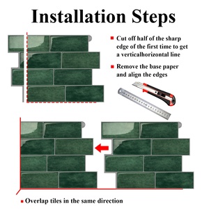 Phổ biến Metro Fiona thông minh tường gạch vỏ và dính nhà bếp <span class=keywords><strong>backsplash</strong></span> Vinyl gạch - Product Image 6