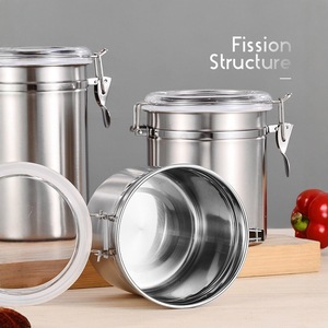Boîte de conservation hermétique en acier inoxydable pour bonbons, thé, café et sucre, récipient <span class=keywords><strong>alimentaire</strong></span> en métal, boîtes de cuisine - Product Image 6