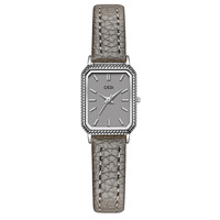 Reloj de Cuarzo con Esfera Cuadrada de Moda, Caja de Aleación, Resistente al Agua 30M, Pantalla de Agujas, Vintage con Incrustaciones de Diamantes, Elegante para Mujer