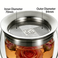 Nouvelle théière portable à double paroi isolée sous vide BSG, avec infuseur à thé en acier inoxydable chinois Fu, écologique, pour les fêtes